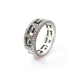極美品☆GUCCI グッチ アラベスク スクエアG AG925 リング・指輪 シルバー 11 箱・保存袋付き イタリア製 重量4.4g レディース