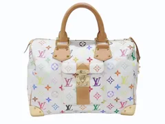 LOUIS VUITTON ルイヴィトン スピーディ30 ハンドバッグ M92643 モノグラム マルチカラー 村上隆 ホワイト 美品 中古 4b006646