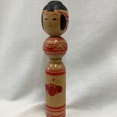 伝統こけし　温湯　本間直子　木製　日本人形　C556
