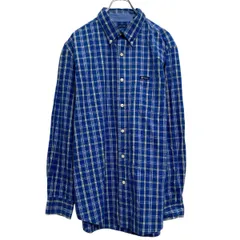 CHAPS チェックシャツ L ブルー チャップス ボタンダウン 古着卸 アメリカ仕入 a701-7487のサムネイル