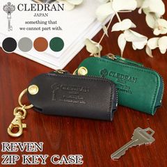 CLEDRAN クレドラン キーケース 日本製 正規品 REVEN ZIP KEY CASE リベン コンパクト 大人 女性 レディース 鍵入れ ケース 鍵 革小物 本革 牛革 上品 ブラック 黒 かわいい きれいめ おしゃれ プレゼント ギフト 【CPT】