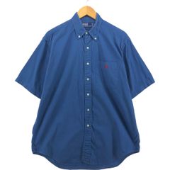 ラルフローレン ボタンダウンシャツ 半袖 ロイヤルブルー L - メルカリ