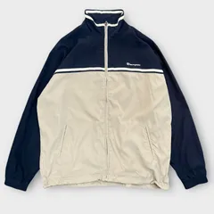 Champion 切り替え バイカラー ナイロンジャケット XLサイズ ネイビー トラックジャケット チャンピオン