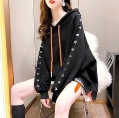 トレーナー 裾レイヤード風薄手ビックシルエットパーカー 長袖 ゆったり カジュアル 大きいサイズ ビックシルエット　春