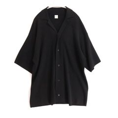 【中古A】Ron Herman California ロンハーマンカリフォルニア L メンズ ニット 半袖シャツ オープンカラーシャツ 黒 3720800017 中古A 古着