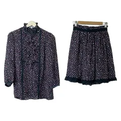 NARACAMICIE(ナラカミーチェ) スカートセットアップ レディース美品  - 黒×ライトピンク×マルチ ドット柄/レース/フリルのサムネイル