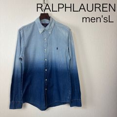 RALPH LAUREN コットン/リネンボタンダウンシャツ　メンズL