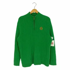 ローレンラルフローレン LAUREN RALPH LAUREN オーストラリア製 ロゴ刺繍 ハーフジップ コットンケーブルニット メンズ import：XL のサムネイル