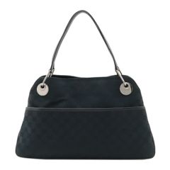 GUCCI グッチ GGキャンバス ショルダーバッグ トートバッグ 肩掛け レザー ブラック 黒 シルバー金具 121023
