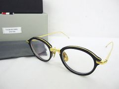 美品 THOM BROWNE TB-011 OBJ別注モデル 200本限定 アイウェア メガネフレーム 度入り 46□20-150 TB-011J-BLK-RWB-GLD-46 MF0005-0520-1 ★3145