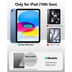 ESR iPad 10世代 ケース 10.9インチ 三つ折りケース ブラック