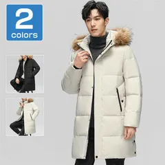 ダウンコート ミドル丈 メンズ フード付き ダウンジャケット ミドル丈ダウンジャケット モッズコート 撥水 保温 防寒 厚手 裾口リブ ジャケット カジュアル キルティング 軽め 冬服qcwyys04qcwyys04