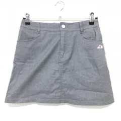 ★SALE価格★【超美品】ニューバランスゴルフ スカート 杢グレー ヒップワッペン  レディース 0(S) ゴルフウェア New Balance
