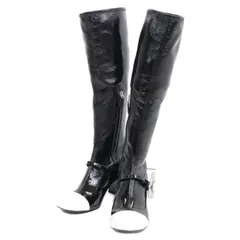 極上品★MIU MIU★ロングブーツ★黒★39 1/2 Merci & co. / miumiu ロングブーツ 39 1/2 ☆Sharp☆
