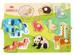 【新品】木のパズル　なかよしどうぶつ　1歳半～　エドインター