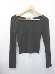 ◇ ⊇ BLACKUP ブラックアップ 無地 長袖 Tシャツ カットソー 表記なし ブラック レディース E  【1506110004239】