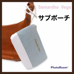 サマンサベガ セカンドポーチ サブバッグ 小物入れ バッグ ポーチ サマンサ 青 used in Japan