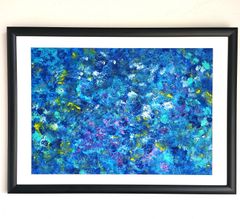 【専用】石垣の海に風がそよぐ / 抽象画 46×63㎝ A2 額縁セット 石垣の海に風がそよぐ / 抽象画 46×63㎝ A2 額縁セット 原画のみ