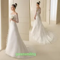 【送料無料】ウエディングドレス aライン 長袖 白 花嫁 ウェディングドレス ロング 結婚式 二次会 パーティードレス 演奏会 フォーマルドレ【新作登場】ZZ520