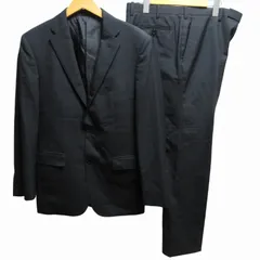 バーバリーブラックレーベル BURBERRY BLACK LABEL Super 100’s ウール スーツ セットアップ シャドーストライプ 2B ビジネス フォーマル BMD16-403-09 黒 ブラック Lサイズ 0616 IBO52