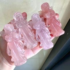 天然石 ピンクオパール 天使の置物 メキシコ瑪瑙ピンクジオード 原石 3点セット 天然石 ピンクオパール 天使の置物 メキシコ瑪瑙ピンクジオード 原石 3