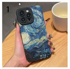 「非公式」【ゴッホ 星空】TPU iPhone ケース 7種選択可 ※購入後取引メッセージに希望No.&機種名を入力（例：「No.1 iPhone 12希望」）