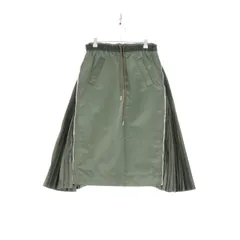 定価5万 sacai MA-1 ナイロンスカート カーキ フロントジップ 定価5万 sacai MA-1 ナイロンスカート カーキ フロントジップ