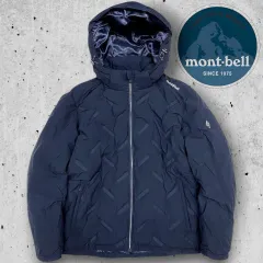 mont-bell モンベル 中綿入り フーデッド ジャケット パデッドブルゾン アウトドア MW3FWMDL802 定価5.4万 ネイビー 95(M)-01 100(L)-02 105(XL)▲109▼51001m02