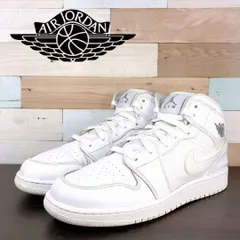 NIKE AIR JORDAN 1 RETRO MID GS ナイキ エア ジョーダン 1 レトロ ミッドカット GS ホワイト ホワイト 24cm U10841 554725-120