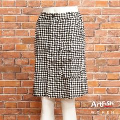 春夏/G-STAR RAW/XSサイズ/スカート D09425-A069 千鳥格子 カーゴポケット  ジースターロウ 新品/黒×グレー/kz421/