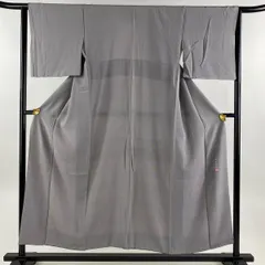 正絹江戸小紋寺山存男 銀座【C-1532】伝統工芸士 寺山存男作 江戸小紋 鈍色 道長取りに