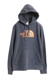 【お得なクーポン配布中!】 ノースフェイス プリント スウェット フード パーカー レディース М / 古着 The North Face プルオーバー 裏起毛 トレーナー スエット 紺