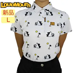 【新品・未使用】ラウドマウス Lサイズ 半袖ポロシャツ 771650-294 レディース Kool Shark クールシャーク ゴルフウエア UVカット 吸汗速乾 個性的 サメ LOUDMOUTH