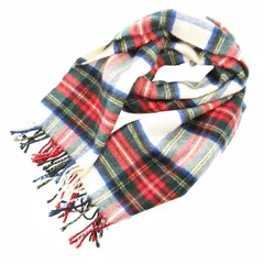 ダンヒル dunhill マフラー ストール フリンジ チェック ピュアカシミア マルチカラー /GVのサムネイル