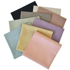 【特価セール】ハギレ セット 無地 9色 綿 約35×34cm 麻 生地 カットクロス ハーフリネン 布 MYmama (スモーキーset)