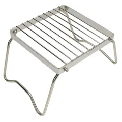 クッカースタンド 折り畳み式グリル ステンレス製 16×16×高さ12