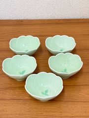 深川製磁　三ツ葉芹　花型小付揃え　5枚セット　和食器　美品