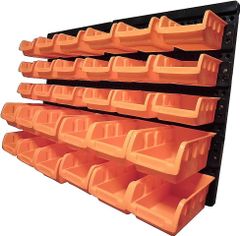 【オートパーツセンター】工具入れ 壁 収納 ツールキャビネット 収納ケース 小物 パーツケース 32PCS