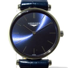 LONGINES(ロンジン) 腕時計美品  - L4.209.4 レディース 型押し加工 ネイビー