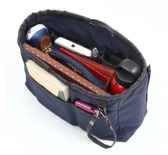 ララクリスタル 大きめ バッグインバッグ ネイビー