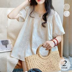 ブラウス レディース シャツ フレンチスリーブ シフォン シャツブラウス とろみ ブラウス レディース シャツ フレンチスリーブ シフォン シャツ