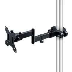 【数量限定】支柱 4関節 32インチまで 耐荷重8kg 多関節 ポール取付 1画面 上下 モニターアーム 左右 VESA 75 イーサプライ 100 EEX-LAP07