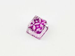【ハンドメイドキーキャップ】切子（紫）