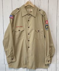 ボーイスカウト　BOYSCOUTSOFAMERICA シャツ　ワッペン　ベージュ