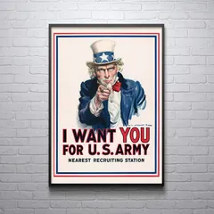 ポスター YoU 今日の一枚】アンクル・サムの肖像「I Want You for U.S. Army