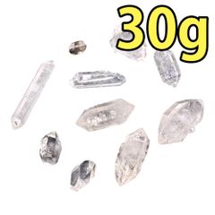 【送料無料】つくしサイエンス 両剣水晶 ハーキマー クリスタル クォーツ 原石 結晶 鉱物標本 天然石 パワーストーン 中国産 四川省産 30g【返品・交換保証】