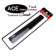 新品 米国 ACE コーム 7インチ 18cm トラディショナル アメリカ 床屋 バーバーく し ハードラバー製