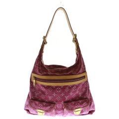LOUIS VUITTON (ルイヴィトン) モノグラムデニム バギーGM ワンショルダーバッグ ピンク ゴールド金具 M95210