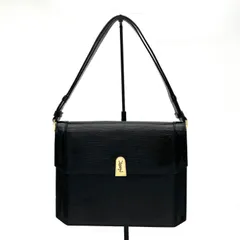 【中古】美品 Yves Saint Laurent イヴ サンローラン ロゴ 金具 レザー × リザード ハンド ショルダー バッグ dD04108M