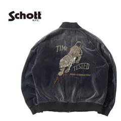 Schott スカジャン Mサイズ 黒/白刺繍 楽天市場】Schott スカジャンの通販